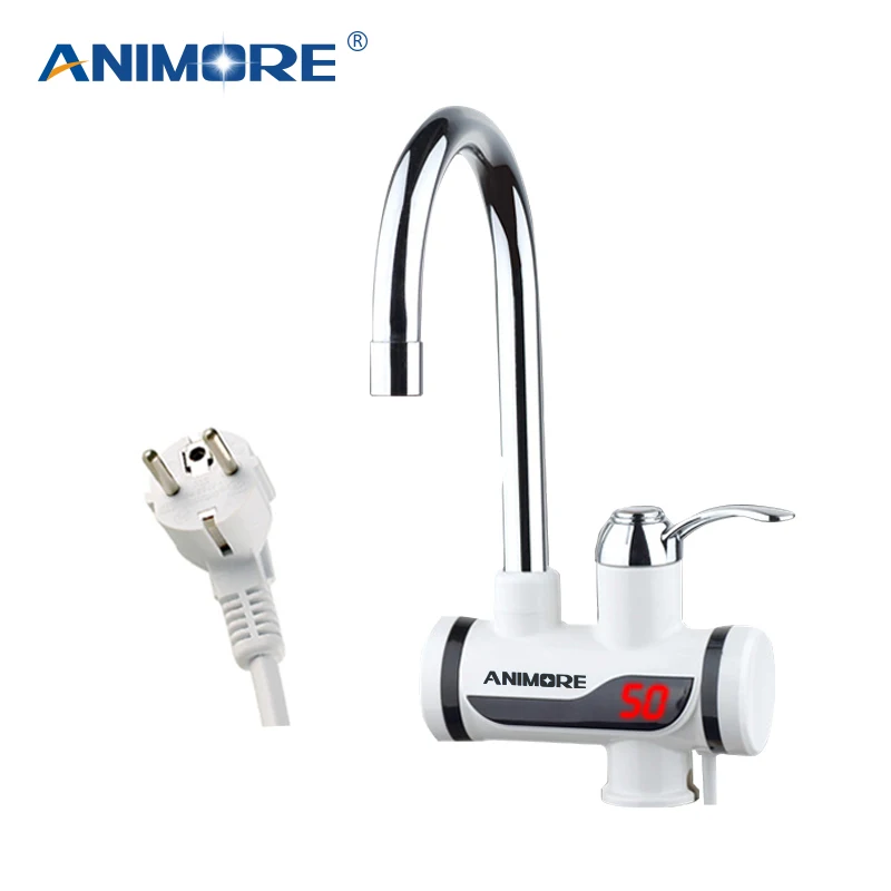 ANIMORE Electric Tankless Water Heater Instant Hot Water Faucet Heater Cold Heating Faucet Electric Instantaneous Water Heater 
ANIMORE Electric Tankless Water Heater Instant Hot Water Faucet Heater Cold Heating Faucet Electric Instantaneous Water Heater