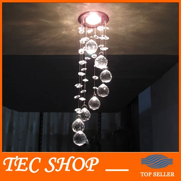 

Best Price 3W LED Crystal Chandelier Modern Crystal Lamps Aisle Hallway Lights Diameter 85mm x Height 300mm