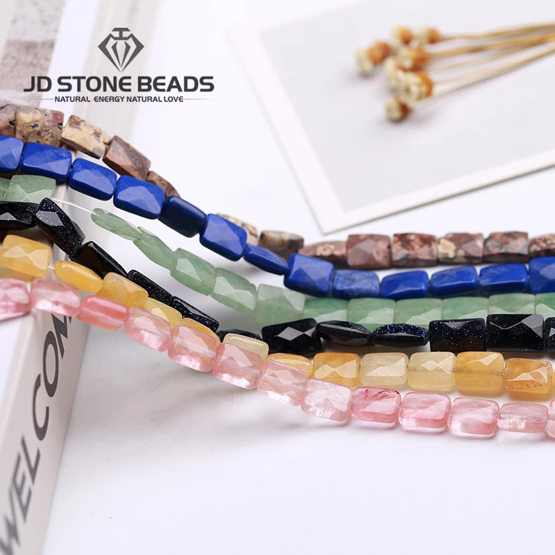Natural Agates Faceted Square Shape Stone Lapis Loose Spacer Beads For Jewelry Making DIY Bracelet Necklace 8*12mm 15" Strand
Natural Agates Faceted Square Shape Stone Lapis Loose Spacer Beads For Jewelry Making DIY Bracelet Necklace 8*12mm 15" Strand
