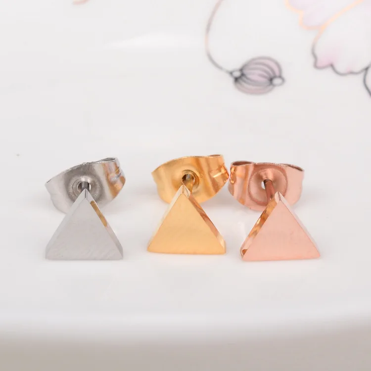 Stainless steel little triangle earrings for women brinco pendientes mujer moda, rose gold color stud earring boucles d'oreille
Stainless steel little triangle earrings for women brinco pendientes mujer moda, rose gold color stud earring boucles d'oreille