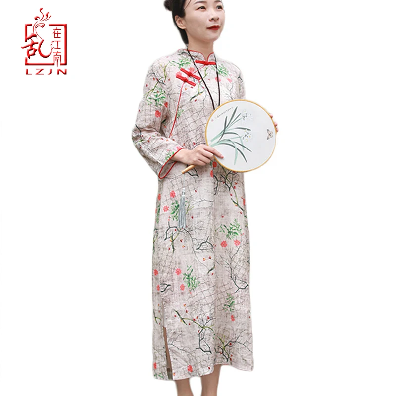 LZJN Women's 2019 Spring Autumn Retro Chinese Style Cheongsam Qipao Dress with 3/4 Sleeves Pullover Elegance Ladies Dress
LZJN Women's 2019 Spring Autumn Retro Chinese Style Cheongsam Qipao Dress with 3/4 Sleeves Pullover Elegance Ladies Dress