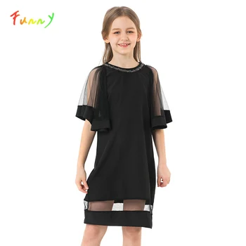 Teenager Girls Dress Black Flare Sleeve Chiffon Dress Children Clothing Mesh A Line Princess Girl Party Dress Vestido Infantil
Teenager Girls Dress Black Flare Sleeve Chiffon Dress Children Clothing Mesh A Line Princess Girl Party Dress Vestido Infantil