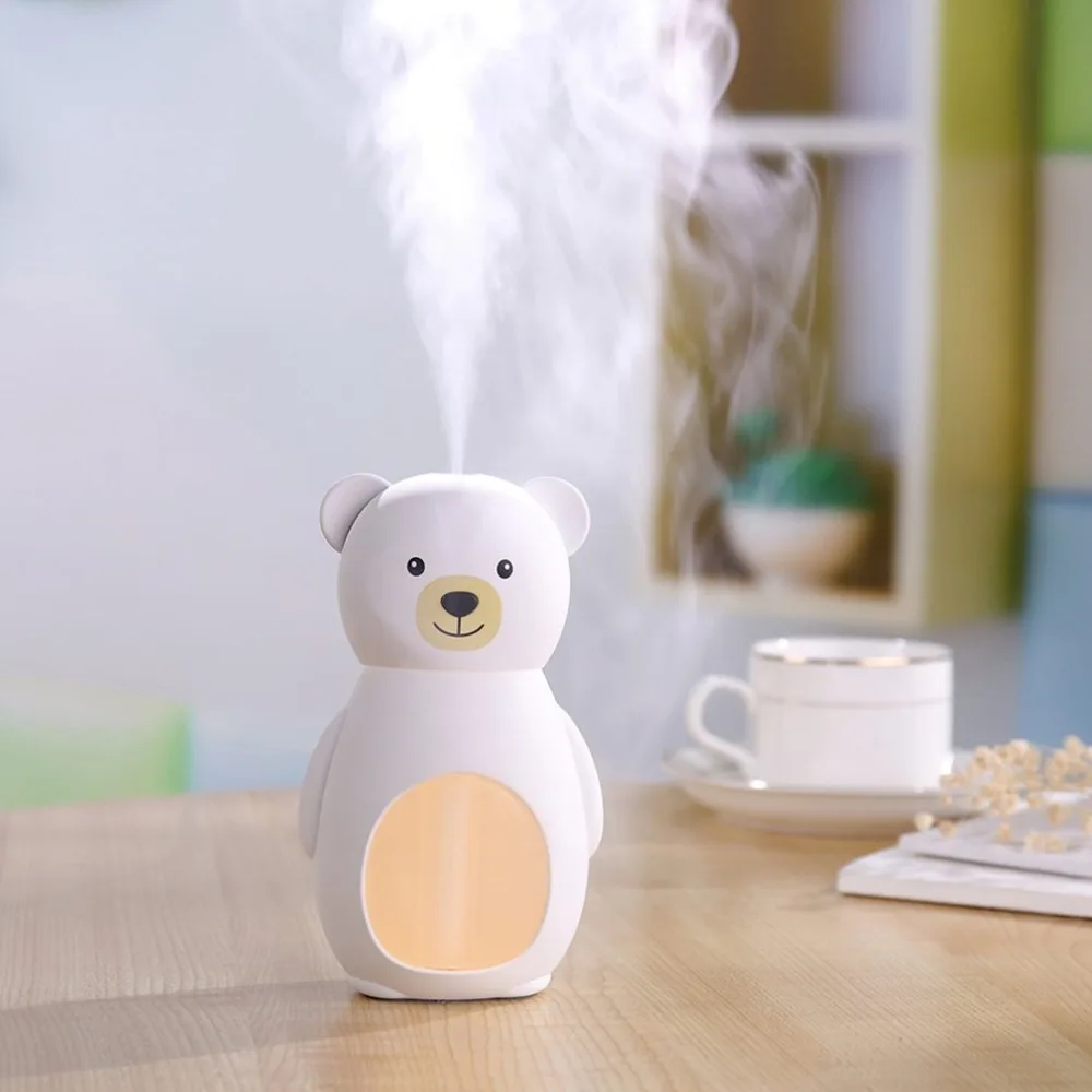 160ml Cute Bear Humidifier LED Light personalized creative cartoon teddy bear ultrasonic home office humidifier Air Purifier
160ml Cute Bear Humidifier LED Light personalized creative cartoon teddy bear ultrasonic home office humidifier Air Purifier