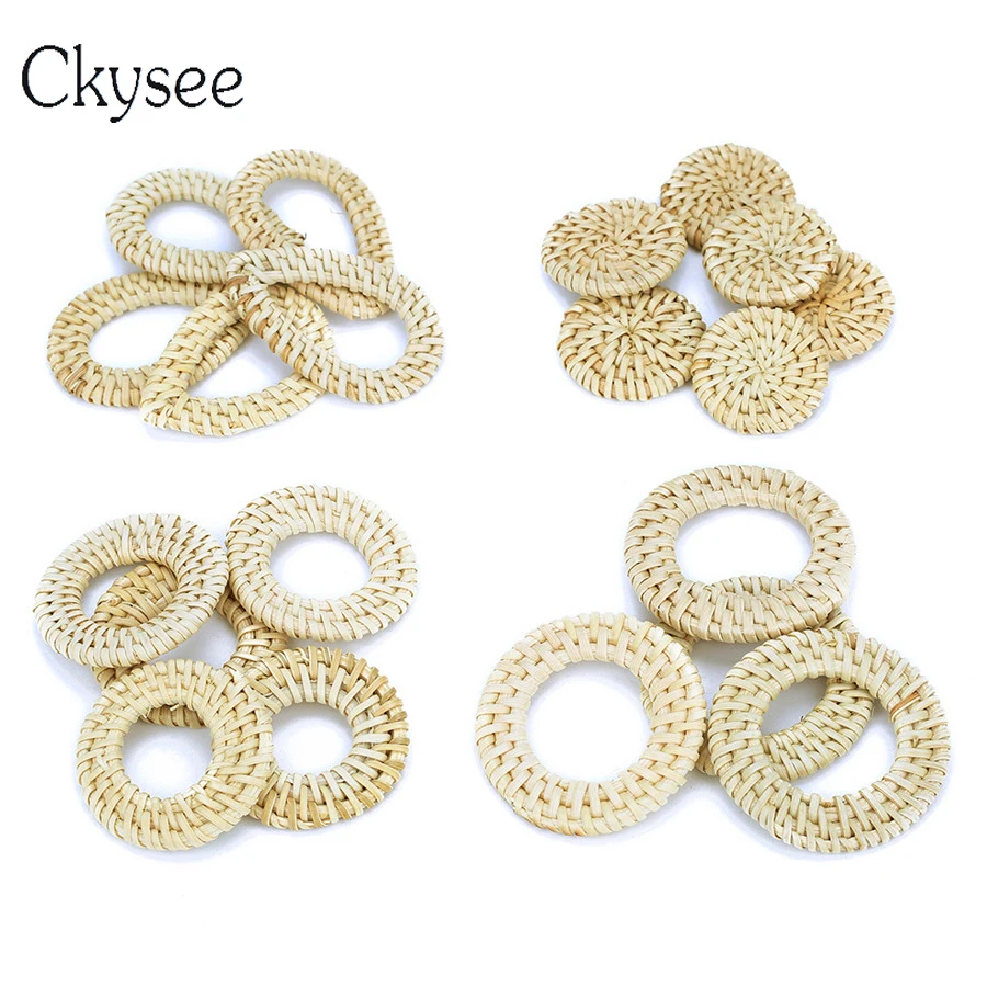 Ckysee 2Pcs/lot 50mm 42mm 31mm Oval Round Shape Handmade Rattan Charm Connectors Diy Earring Findings Accessories Components
Ckysee 2Pcs/lot 50mm 42mm 31mm Oval Round Shape Handmade Rattan Charm Connectors Diy Earring Findings Accessories Components