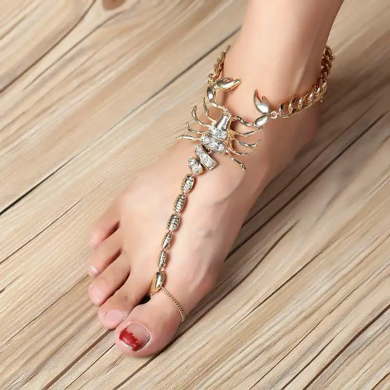 Fashion Rhinestone Scorpions Anklets Toes Jewelry Silver Accessories Feet Sexy Feral metal Party Wedding Gift Women
Fashion Rhinestone Scorpions Anklets Toes Jewelry Silver Accessories Feet Sexy Feral metal Party Wedding Gift Women