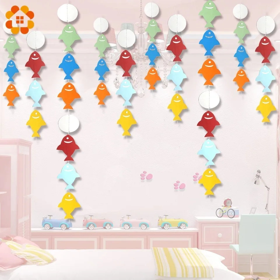 1PC Cartoon Fish Banners Baby Showers Party Garlands Decoration Kids Birthday Badroom Hanging Background Garlands Party Supplies
1PC Cartoon Fish Banners Baby Showers Party Garlands Decoration Kids Birthday Badroom Hanging Background Garlands Party Supplies