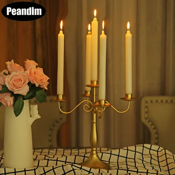 PEANDIM Metal Candle Holders 1/3/5-arms Pill Holder Wedding Centerpiece Candlestick Holder Party Anniversary Home Decorations
PEANDIM Metal Candle Holders 1/3/5-arms Pill Holder Wedding Centerpiece Candlestick Holder Party Anniversary Home Decorations