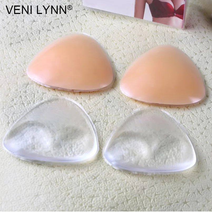 loonBonnie 1 par de almohadillas de gel de sujetador de silicona Coj/ín de sujetador potenciador de senos Push Up Bikini Coj/ín de mama Cojines de sujetador extra/íbles para mujeres-L transparente