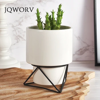 JQWORV Nordic flower pot simple geometric porcelain creative potted plant flower model home fur props planter
JQWORV Nordic flower pot simple geometric porcelain creative potted plant flower model home fur props planter