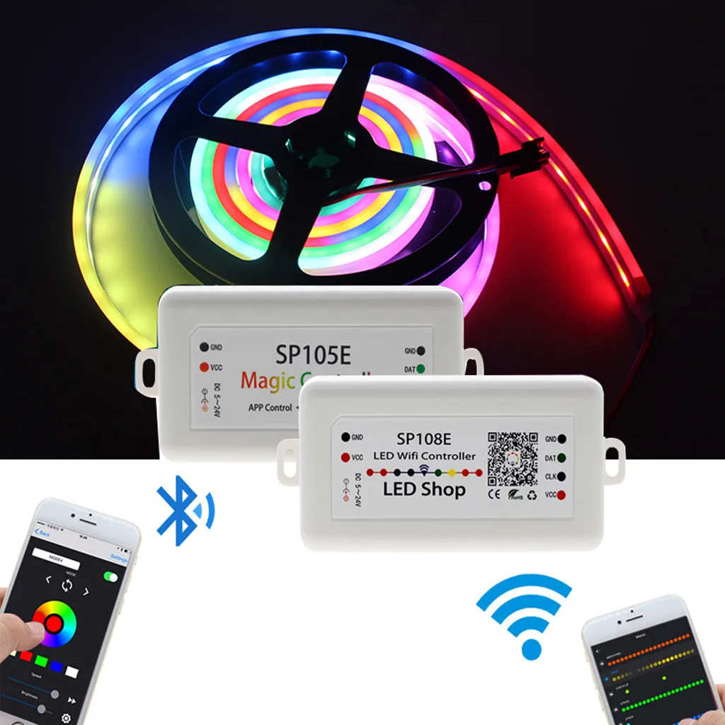 SP105E Bluetooth SP107E Music SP108E WiFi led controller For WS2812B WS2811 LED New Arrival Dropshipping
SP105E Bluetooth SP107E Music SP108E WiFi led controller For WS2812B WS2811 LED New Arrival Dropshipping