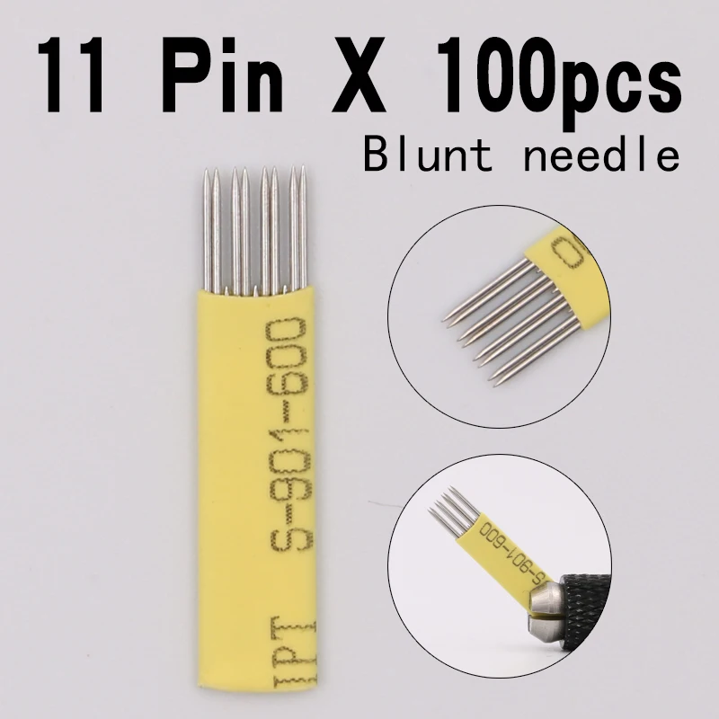 100 PCS Yellow 11 pin Laminas Tebori Microblading Tattoo Needles Goochi Blade for 3D Embroidery Eyebrow Manual Pen Machine Cheap
100 PCS Yellow 11 pin Laminas Tebori Microblading Tattoo Needles Goochi Blade for 3D Embroidery Eyebrow Manual Pen Machine Cheap