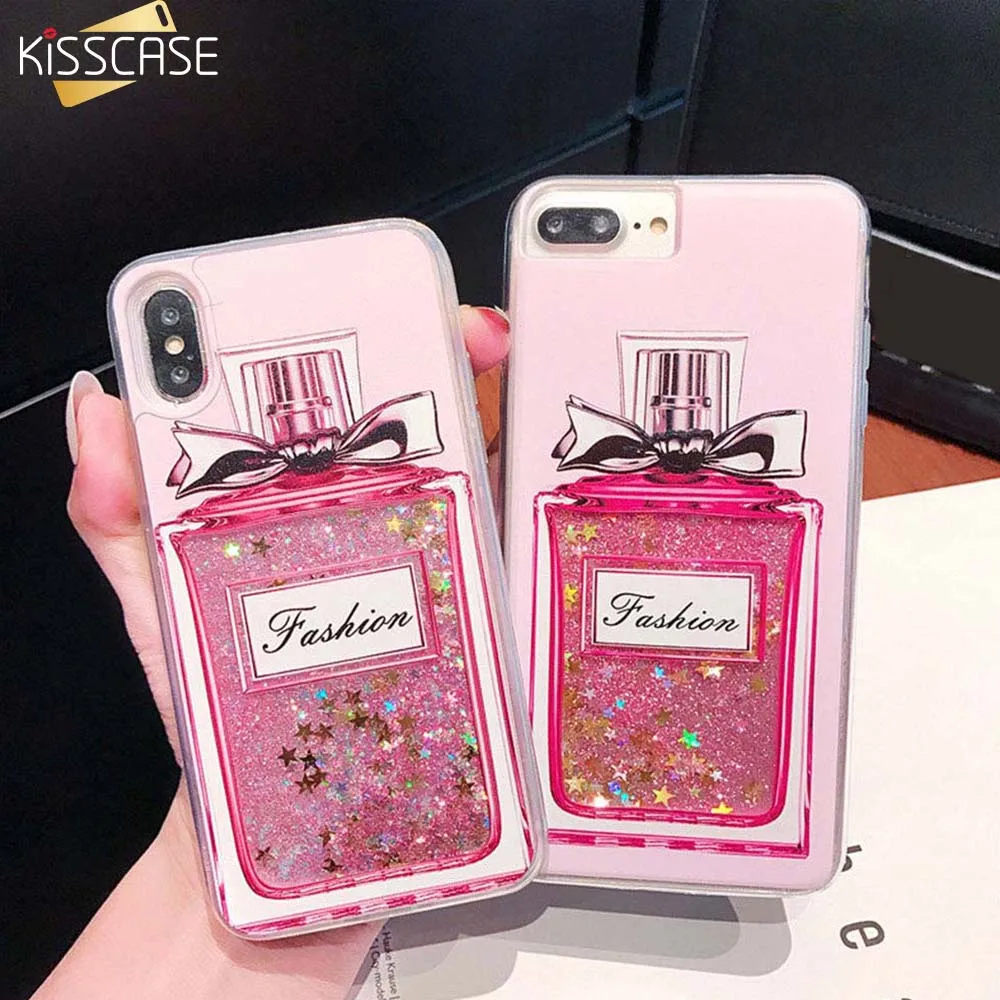 

KISSCASE Luxury Quicksand Phone Case For Huawei P20 P30 Pro P10 Mate 10 20 Pro Perfume Bottle Cases For Honor 8X 9 10 Back Cover