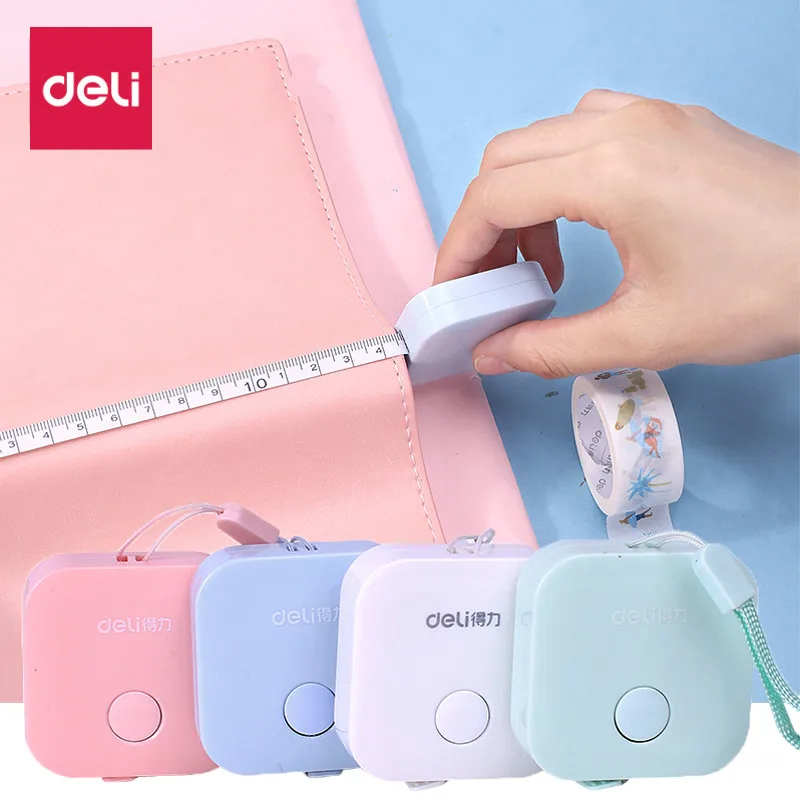 Deli Mini Leather Measuring Tapes 1.5m Measuring Scale Soft Ruler Drawing Rulers One-click Return Tape Measure Drafting Supplies
Deli Mini Leather Measuring Tapes 1.5m Measuring Scale Soft Ruler Drawing Rulers One-click Return Tape Measure Drafting Supplies