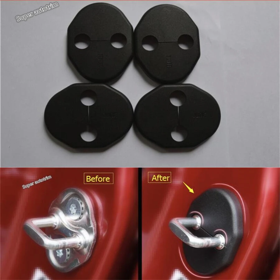 4x Red Door Seat Safety Belt Buckle Cap Cover Trim For Mazda CX-5 CX5 2017-2019