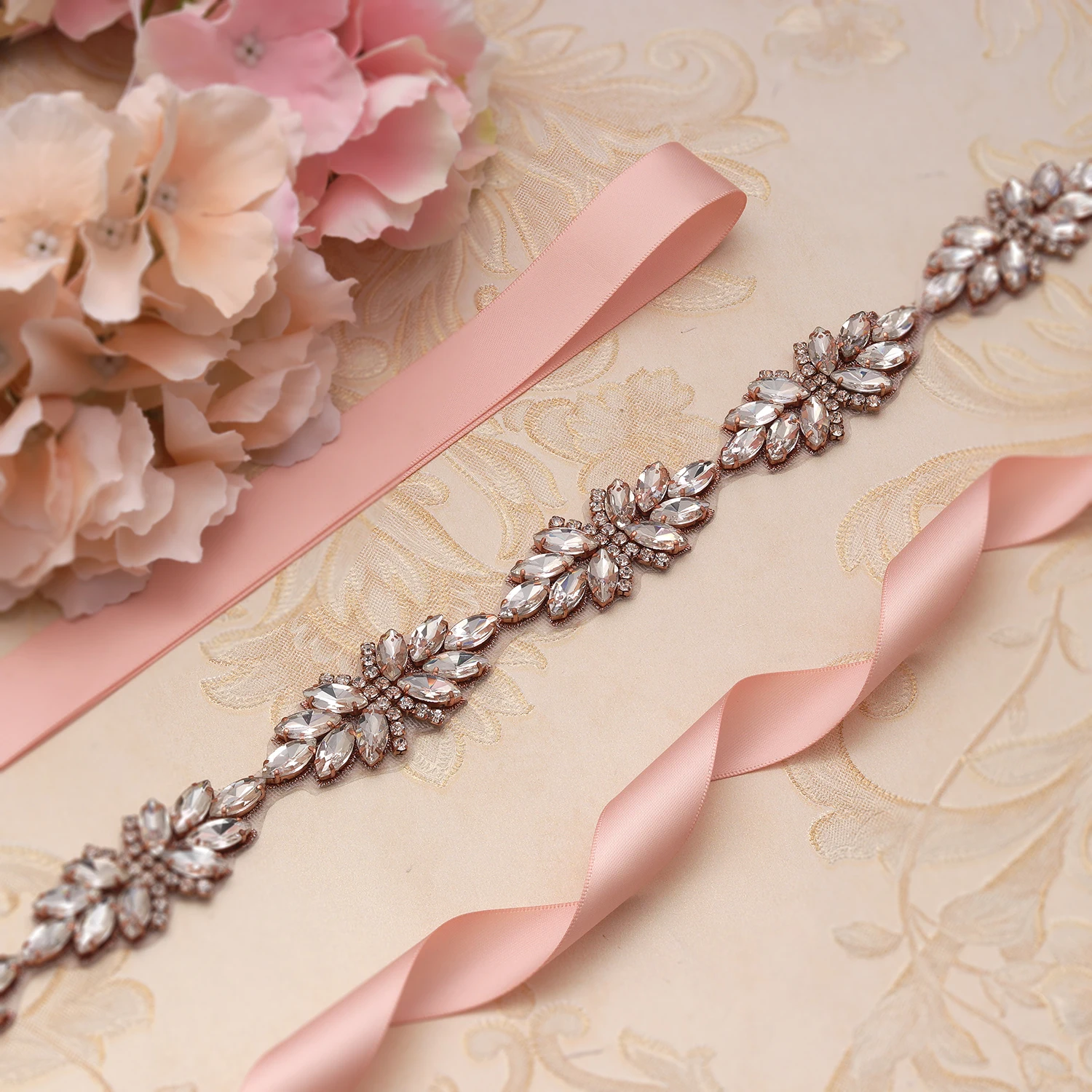 MissRDress Rhinestones Wedding Belt Rose Gold Crystal Bridal Belt Ivory Ribbons Jeweled Bridal Sash For Wedding Dresses JK897
MissRDress Rhinestones Wedding Belt Rose Gold Crystal Bridal Belt Ivory Ribbons Jeweled Bridal Sash For Wedding Dresses JK897