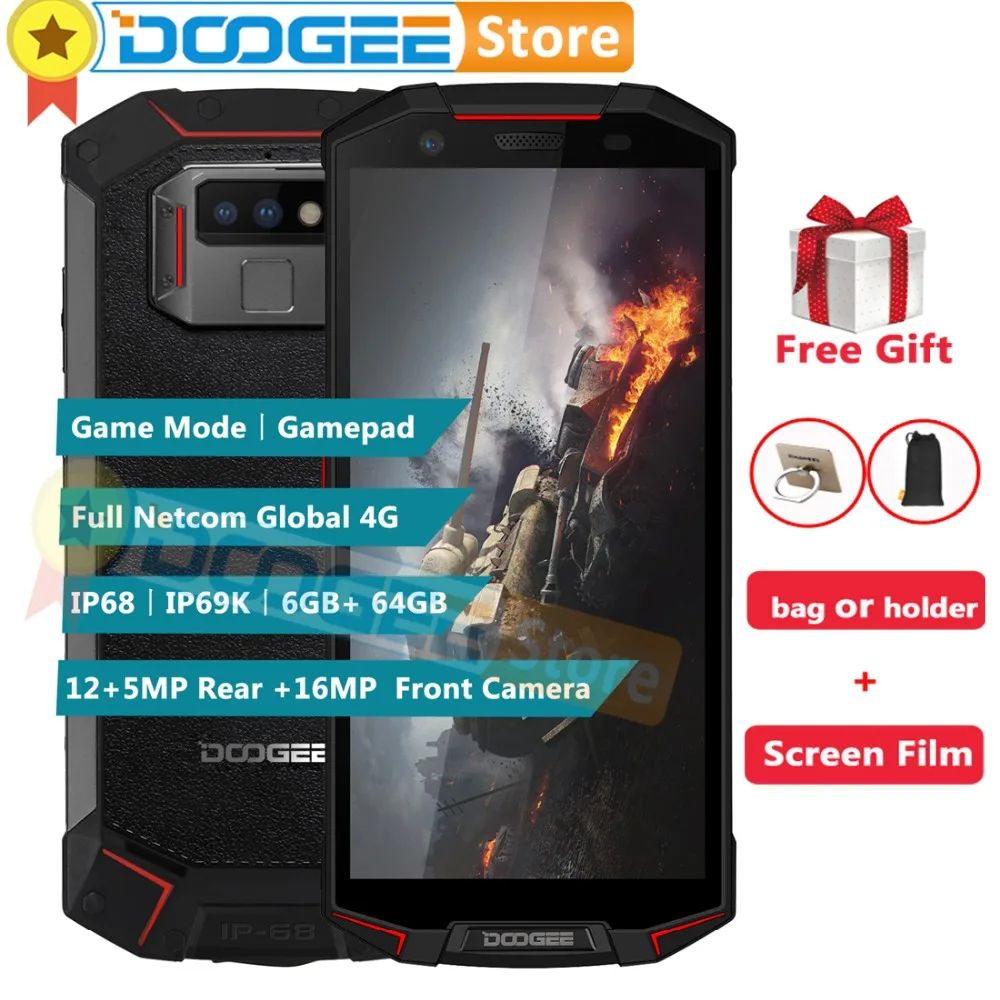 

DOOGEE S70 6GB 64GB Global Dual 4G IP68 Game Phone Android 8.1 5.99" Helio P23 Octa Core 16MP 5500mAh Wireless Charge Smartphone