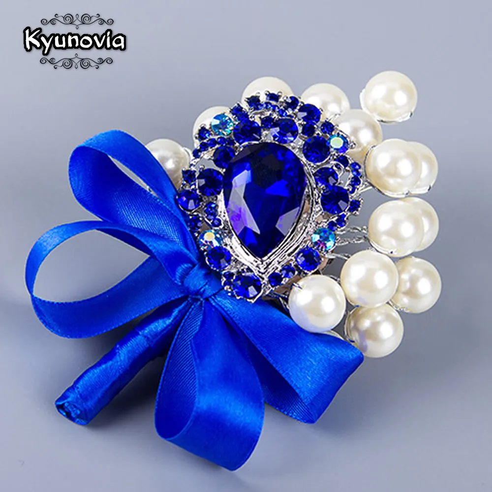 Kyunovia Royal Blue Wedding Grooms Brooch Boutonniere Ivory Rhinestone Wrist Corsage Groomsmen Buttonhole Prom Crystal Pin D47
Kyunovia Royal Blue Wedding Grooms Brooch Boutonniere Ivory Rhinestone Wrist Corsage Groomsmen Buttonhole Prom Crystal Pin D47