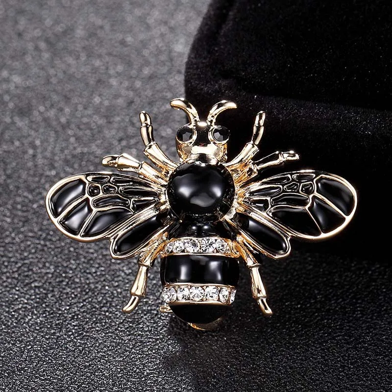 Black jet Enamel bee brooch for women men punk jewelry Brand Rhinestone Crystal Pin Brooch Small Cartoon Women's Gold color Pins
Black jet Enamel bee brooch for women men punk jewelry Brand Rhinestone Crystal Pin Brooch Small Cartoon Women's Gold color Pins