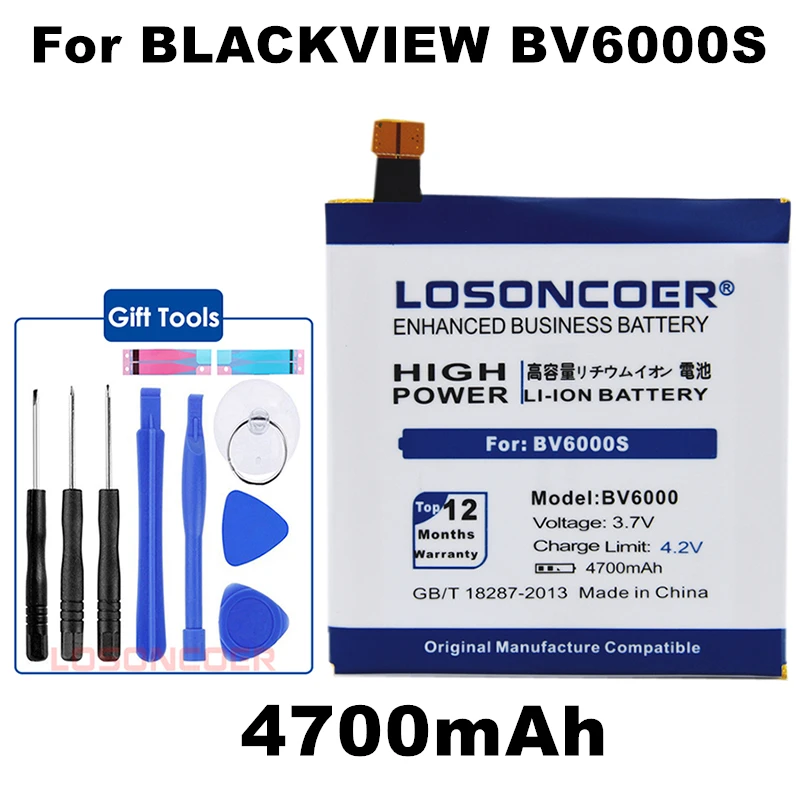 LOSONCOER 6500mAh BV6000 V756161P Battery for Blackview BV6000 for Blackview BV6000S Battery Cell Phone Battery
LOSONCOER 6500mAh BV6000 V756161P Battery for Blackview BV6000 for Blackview BV6000S Battery Cell Phone Battery