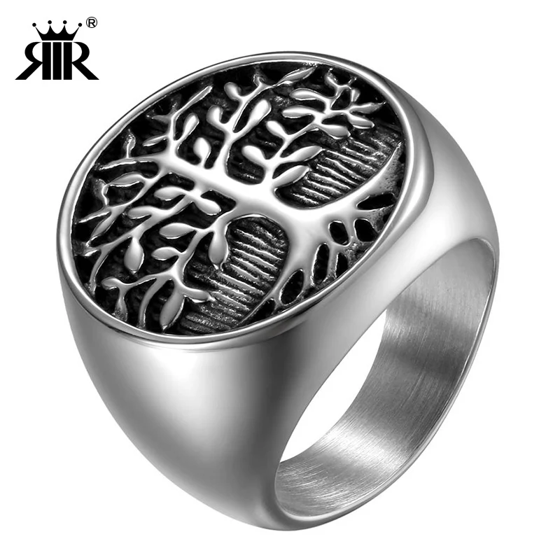 RIR Stainless Steel Tree of Life Ring Men Punk Casting Titanium Steel Rings Size 7-12
RIR Stainless Steel Tree of Life Ring Men Punk Casting Titanium Steel Rings Size 7-12