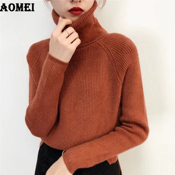 2020 Korean Style Women Turtle Neck Knitted Tops Sweater Pullover Long Sleeve Fall Girls Casual Winter Warm Tricot Wear Clothing
2020 Korean Style Women Turtle Neck Knitted Tops Sweater Pullover Long Sleeve Fall Girls Casual Winter Warm Tricot Wear Clothing