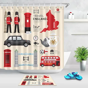 LB Travel England Car And Bus Extra Long Shower Curtain Liner European Style Bathroom Waterproof Fabric For Art Bathtub Decor
LB Travel England Car And Bus Extra Long Shower Curtain Liner European Style Bathroom Waterproof Fabric For Art Bathtub Decor