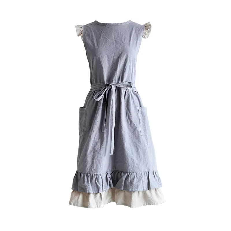 New Medieval Soft Washed Cotton Linen Apron Korean style Double Pockets Kitchen Cooking Clothes Gift for Women Chef Housewarming
New Medieval Soft Washed Cotton Linen Apron Korean style Double Pockets Kitchen Cooking Clothes Gift for Women Chef Housewarming