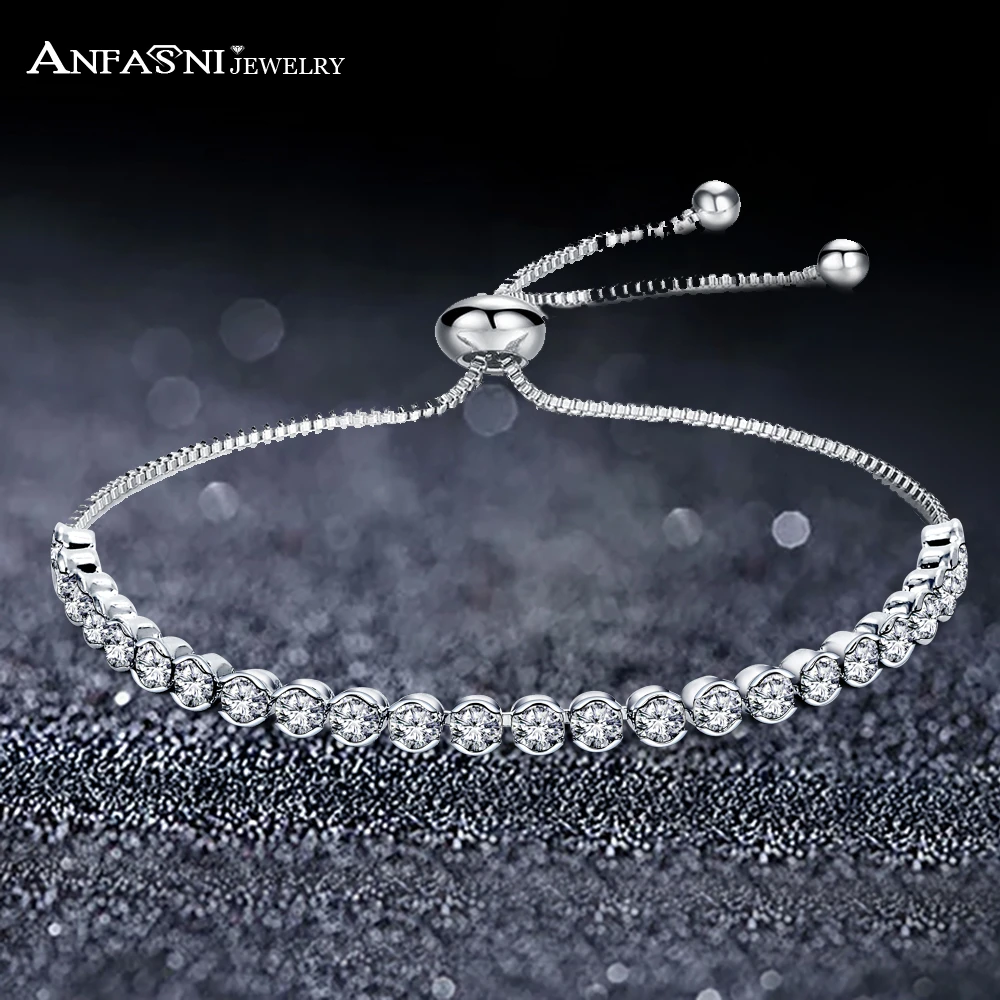 ANFASNI Tennis Adjustable Charm Bracelets & Bangles With Cubic Zirconia Silver Color For Woman Jewelry Gift Pulseras Dropshiping
ANFASNI Tennis Adjustable Charm Bracelets & Bangles With Cubic Zirconia Silver Color For Woman Jewelry Gift Pulseras Dropshiping