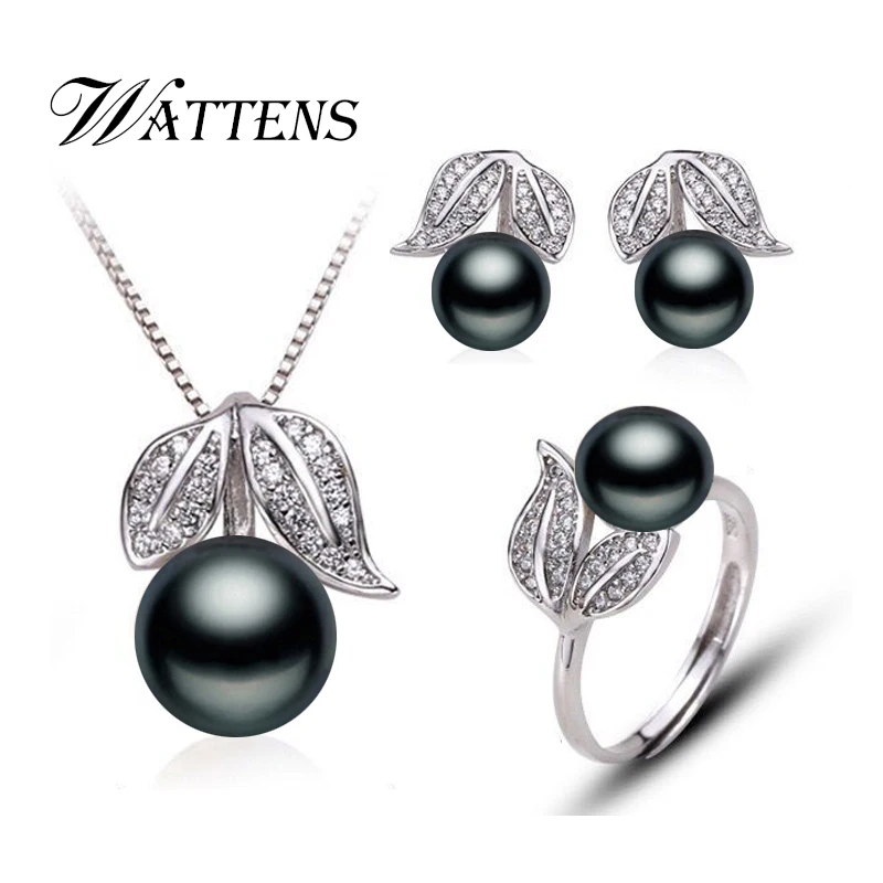 pearl jewelry,925 sterling silver jewelry sets natural pearl earrings necklace Pendant ring for women wedding party gift Leaves
pearl jewelry,925 sterling silver jewelry sets natural pearl earrings necklace Pendant ring for women wedding party gift Leaves