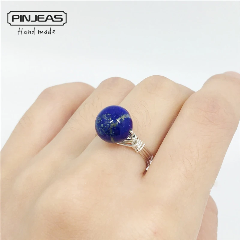 PINJEAS Rings handmade Natural Lapis lazuli genuine bead Retro Cocktail Solitaire stackable Exquisite Charm bague joyas
PINJEAS Rings handmade Natural Lapis lazuli genuine bead Retro Cocktail Solitaire stackable Exquisite Charm bague joyas