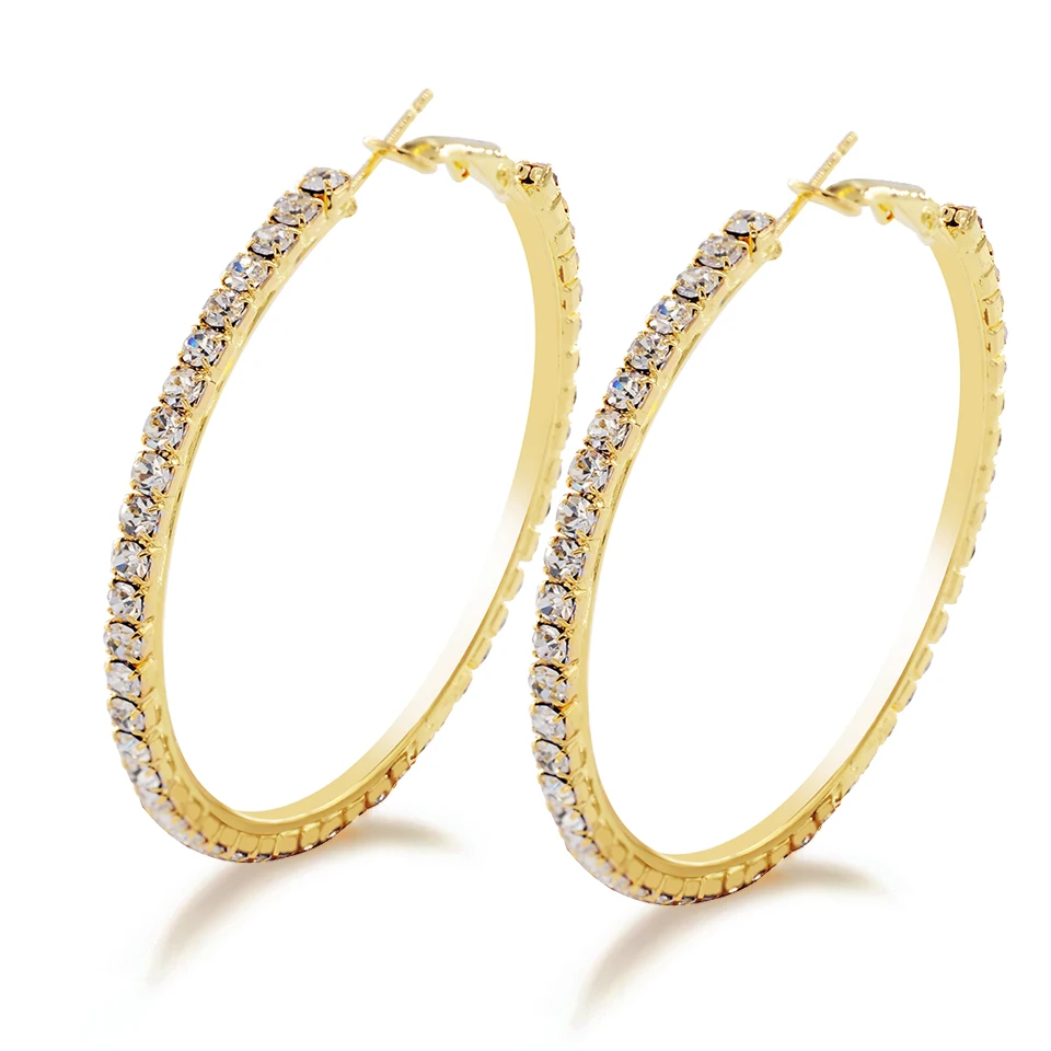 MxGxFam Crystal Circle Hoop Earrings ( 7 size choices ) For Fashion Women Simple Style Gold Color Europe and America Fashion
MxGxFam Crystal Circle Hoop Earrings ( 7 size choices ) For Fashion Women Simple Style Gold Color Europe and America Fashion