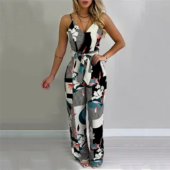 Boho S-2XL Summer Women Floral Jumpsuits Fashion Sleeveless V Neck Waistband Long Pants Casual Ladies Printed Rompers Beachwear
Boho S-2XL Summer Women Floral Jumpsuits Fashion Sleeveless V Neck Waistband Long Pants Casual Ladies Printed Rompers Beachwear