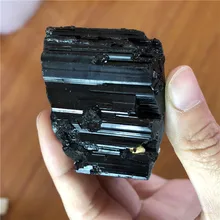 Aroun 100g Melhor Grande Cru BlackTourmaline aterramento pedra Cura Reiki Mineral para Proteção turmalina negra áspera original(China)