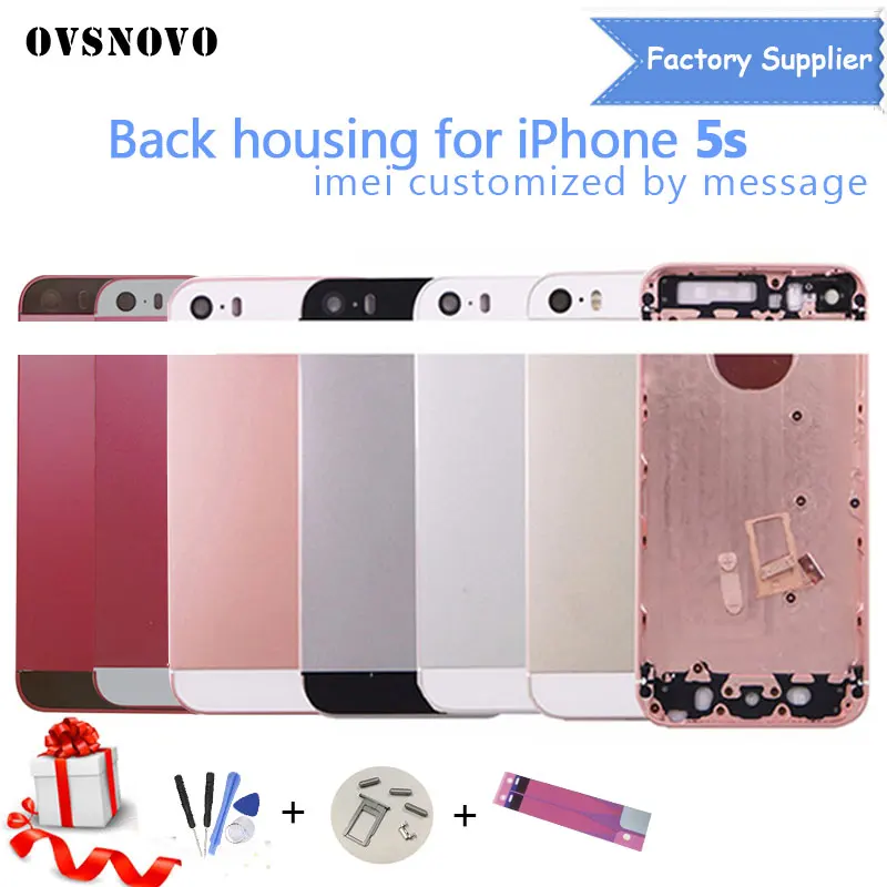 Chassis Back Housing for iPhone 5s A1457 A1533 A1530 Battery Cover Coque+LOGO&Buttons&Sim Tray+Sticker+Custom IMEI Middle Frame
Chassis Back Housing for iPhone 5s A1457 A1533 A1530 Battery Cover Coque+LOGO&Buttons&Sim Tray+Sticker+Custom IMEI Middle Frame