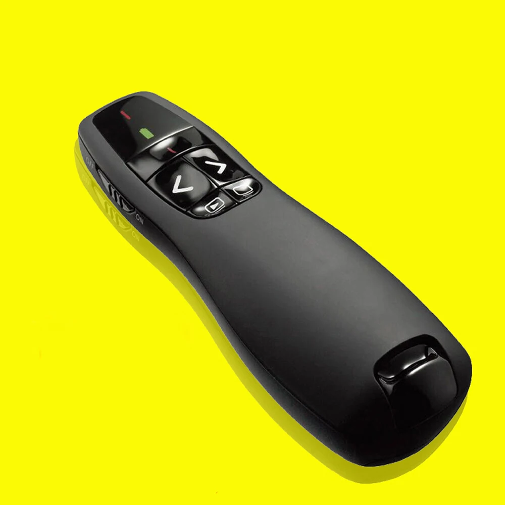 R400 2.4Ghz USB Receiver Wireless Presenter Red Laser Pointer Case PPT Remote Control for Powerpoint Presentation
R400 2.4Ghz USB Receiver Wireless Presenter Red Laser Pointer Case PPT Remote Control for Powerpoint Presentation