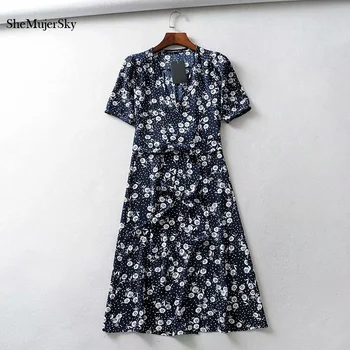 Shemujersky Elegnat Midi Wrap Dress Summer 2019 V Neck Office Work Floral Korean Dresses for Women Party
Shemujersky Elegnat Midi Wrap Dress Summer 2019 V Neck Office Work Floral Korean Dresses for Women Party