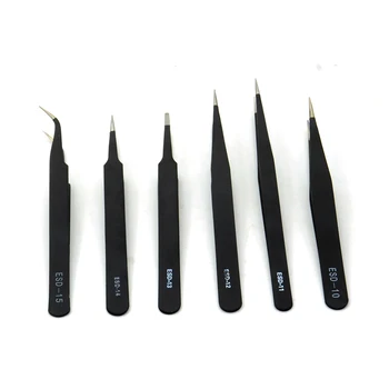 6pcs/Lot Flat Head Precision Electronic Components Stainless Steel Anti-static Tweezers Maintenance Repair Tool Kits Tweezer Set
6pcs/Lot Flat Head Precision Electronic Components Stainless Steel Anti-static Tweezers Maintenance Repair Tool Kits Tweezer Set