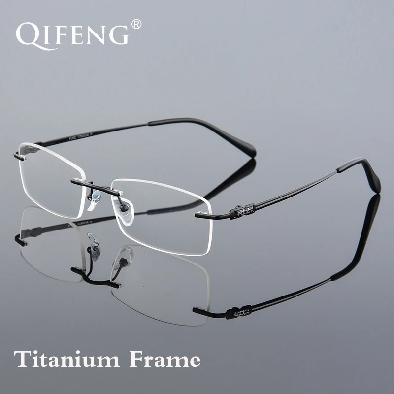 QIFENG Spectacle Frame Eyeglasses Men Computer Optical Pure Titanium Rimless Clear Lens Glasses Frame For Male Eyewear QF231
QIFENG Spectacle Frame Eyeglasses Men Computer Optical Pure Titanium Rimless Clear Lens Glasses Frame For Male Eyewear QF231