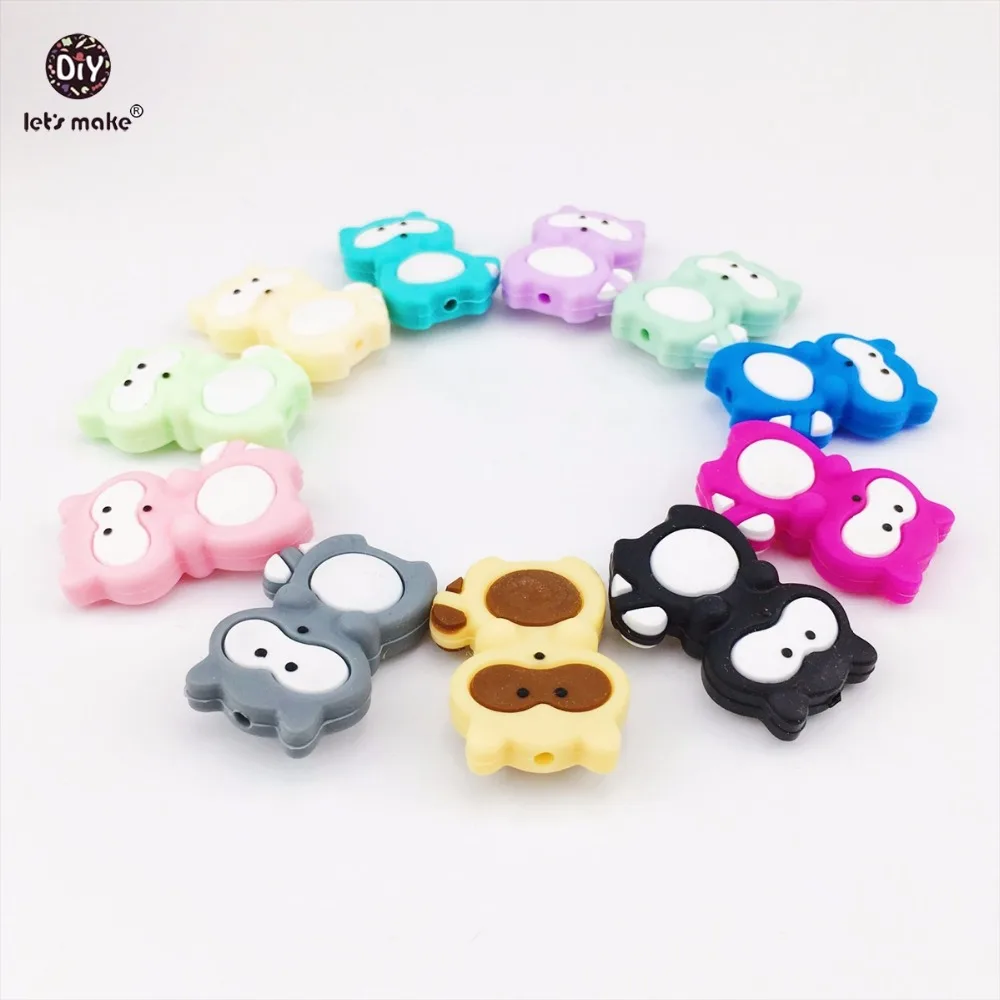 Let's Make 20pcs Siilicone Raccoon Beads Food Grade Silicone DIY Teething Necklace Baby Gifts Pacifier Clips Accessories Beads
Let's Make 20pcs Siilicone Raccoon Beads Food Grade Silicone DIY Teething Necklace Baby Gifts Pacifier Clips Accessories Beads