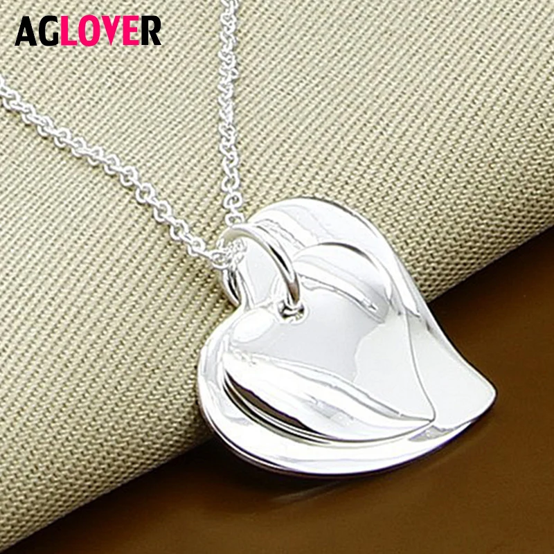 2019 New 100% 925 Sterling Silver Heart Pendant Jewelry 45cm Necklace Cute Romantic Long Chain Woman/Couple Gift
2019 New 100% 925 Sterling Silver Heart Pendant Jewelry 45cm Necklace Cute Romantic Long Chain Woman/Couple Gift