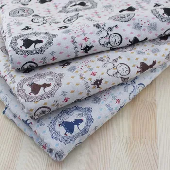 LEO&LIN Alice in Wonderland Cotton Linen handmade DIY home cloth Cotton cloth Fabric Patchwork (1 meter) 
LEO&LIN Alice in Wonderland Cotton Linen handmade DIY home cloth Cotton cloth Fabric Patchwork (1 meter)