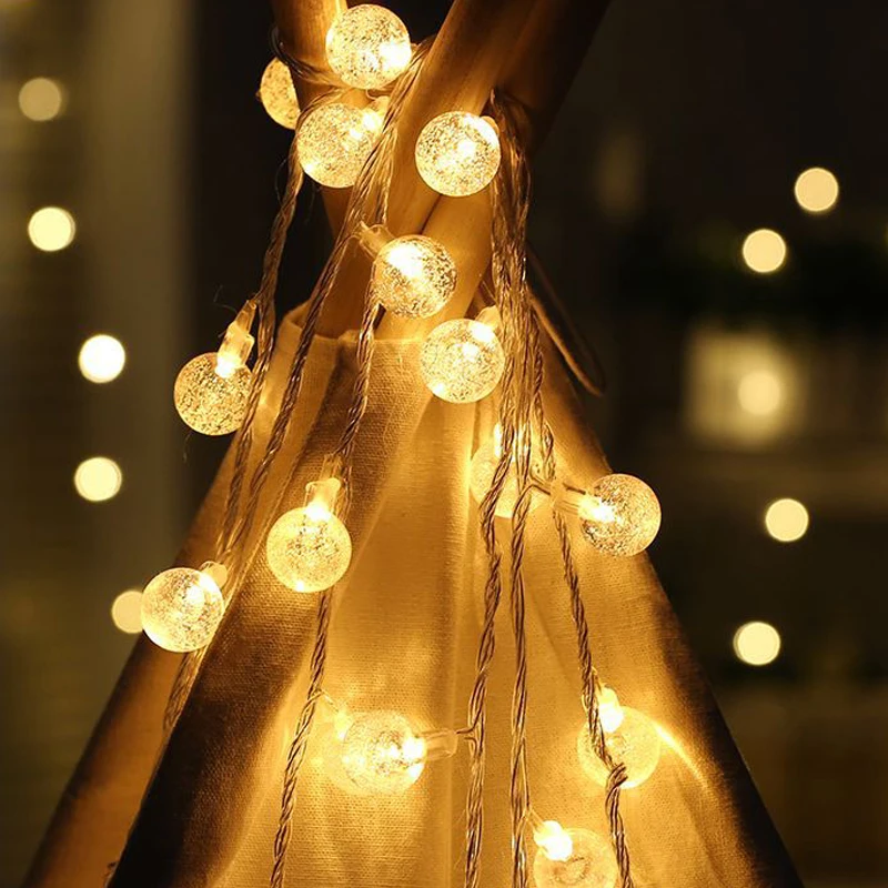10M Bubble Crystal Ball Festoon Fairy Lights 100 LED String Light Decoration Garland Christmas Wedding Holiday Party Light 220V
10M Bubble Crystal Ball Festoon Fairy Lights 100 LED String Light Decoration Garland Christmas Wedding Holiday Party Light 220V