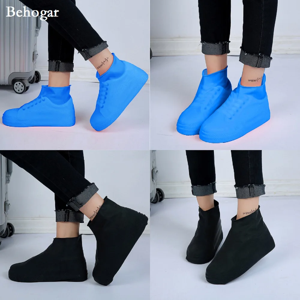 Behogar 2 Pairs Reusable Waterproof Anti-slip Latex Shoe Cover Protection Rain Snow Motorcycle Bike Overshoes for Men Women
Behogar 2 Pairs Reusable Waterproof Anti-slip Latex Shoe Cover Protection Rain Snow Motorcycle Bike Overshoes for Men Women
