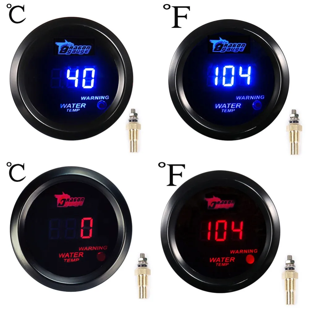 2 inch 52mm Car Water Temperature Gauge Blue / Red Digital LED Celsius Fahrenheit Auto Instrument water temp Meter + Sensor
2 inch 52mm Car Water Temperature Gauge Blue / Red Digital LED Celsius Fahrenheit Auto Instrument water temp Meter + Sensor