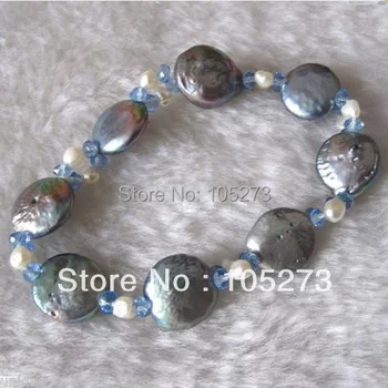 New Arriver Pearl Jewelry 8inch AA White Blue Black Mixes Color AA 4-13MM Crystal Beads Natural Freshwater Pearl Women Bracelet
New Arriver Pearl Jewelry 8inch AA White Blue Black Mixes Color AA 4-13MM Crystal Beads Natural Freshwater Pearl Women Bracelet