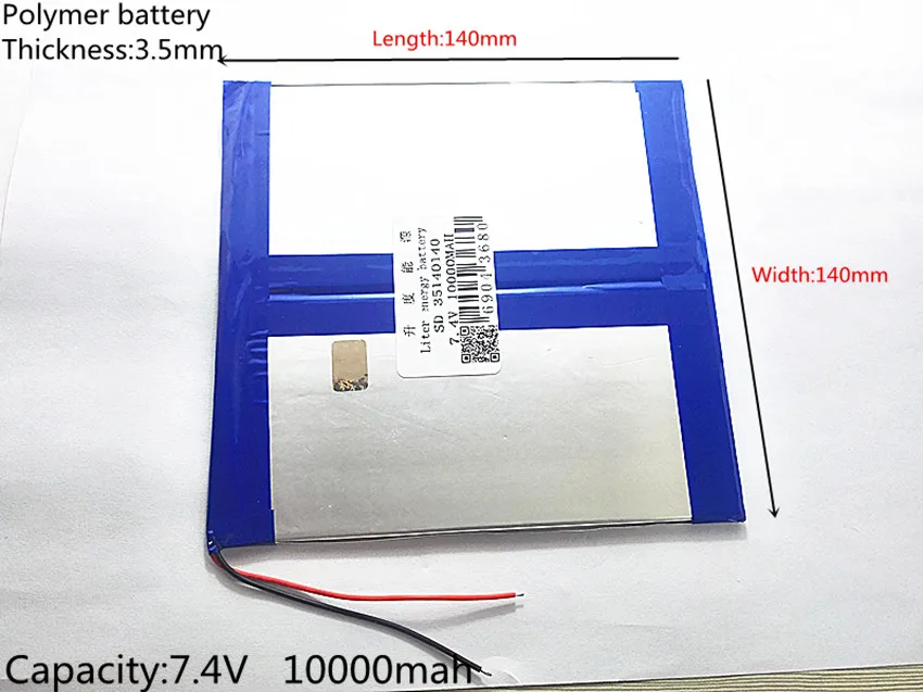U9GT2 U19GT Vido N90 Newman A19 A1 dual engine 3570140 35140140 10000 mAh Chi V9 Battery DIY 7.4V Tablets Batteries MID PDAs
U9GT2 U19GT Vido N90 Newman A19 A1 dual engine 3570140 35140140 10000 mAh Chi V9 Battery DIY 7.4V Tablets Batteries MID PDAs