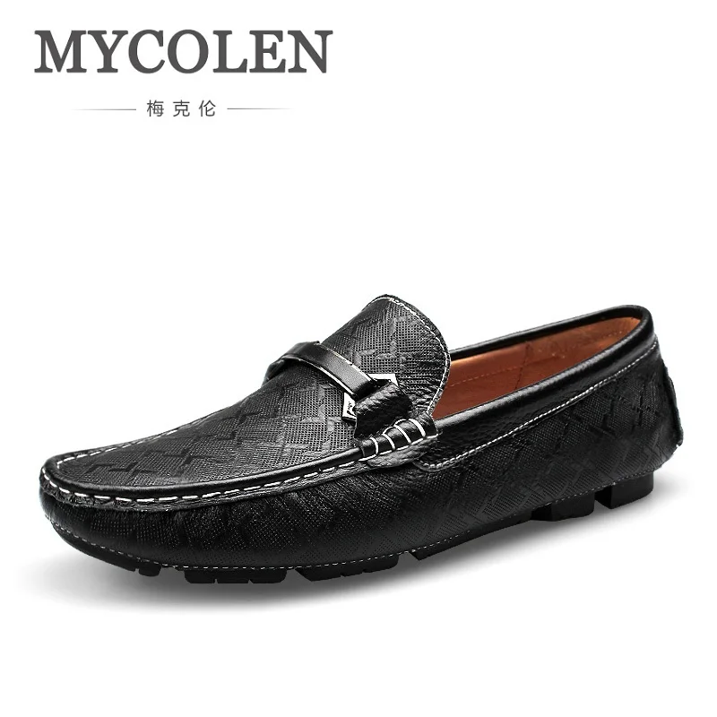 MYCOLEN Hot Sale High Quality Genuine Leather Men Flats Shoes Fashion Soft Leather Male Shoes Black White Print Doug Men Shoes
MYCOLEN Hot Sale High Quality Genuine Leather Men Flats Shoes Fashion Soft Leather Male Shoes Black White Print Doug Men Shoes