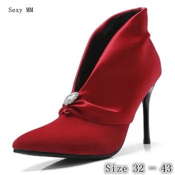 Spring Autumn High Heel Shoes Women Ankle Boots Woman Short Boots High Heels Small Plus Size 32 33 - 40 41 42 43
Spring Autumn High Heel Shoes Women Ankle Boots Woman Short Boots High Heels Small Plus Size 32 33 - 40 41 42 43