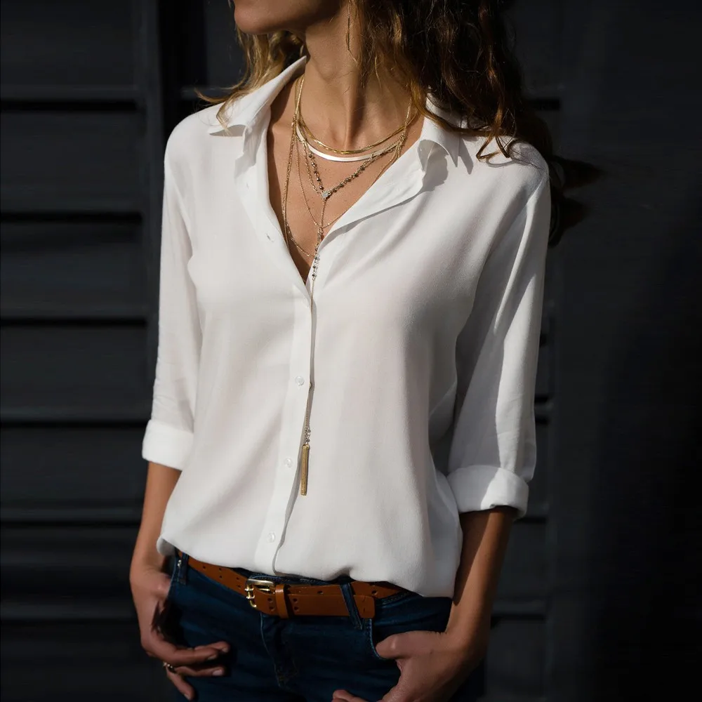 Womens Ladies Chiffon Long Sleeve OL Shirt Casual Loose Tops Blouse womens tops and blouses ladies top блузка женска 2019
Womens Ladies Chiffon Long Sleeve OL Shirt Casual Loose Tops Blouse womens tops and blouses ladies top блузка женска 2019