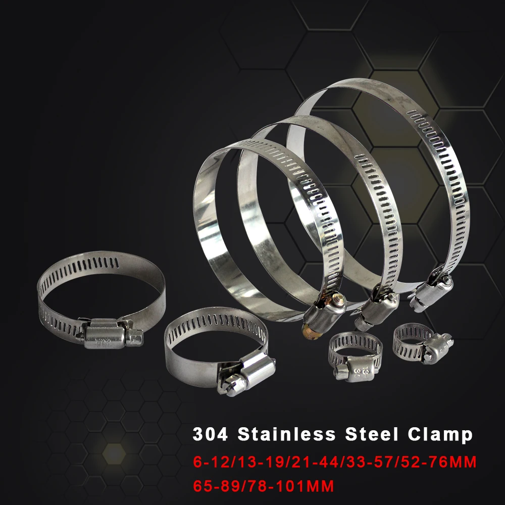 1PCS High Quality Screw Worm Drive Hose Clamp 6-101mm Pipes Clip 304 Stainless Steel
1PCS High Quality Screw Worm Drive Hose Clamp 6-101mm Pipes Clip 304 Stainless Steel
